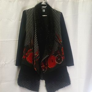 Damee, Inc. Multi colored Cardigan/Shrug Sweater Size M
